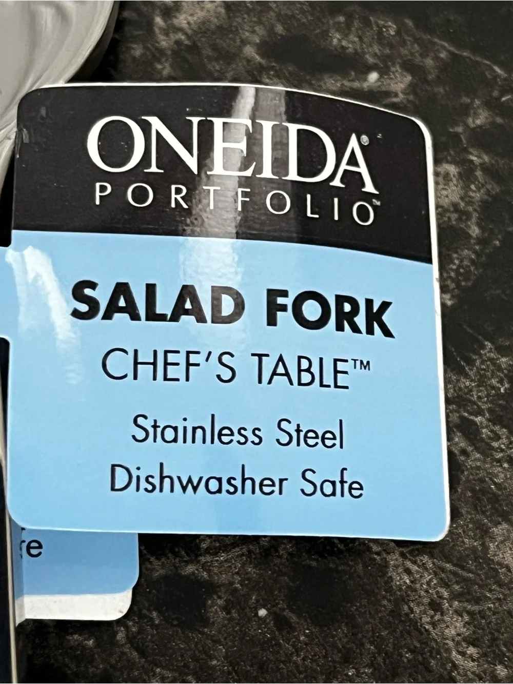 Oneida Chef Table Salad Fork Stainless Steel Engraved Signature Premium 12 Piece